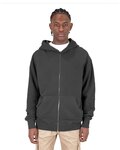 Garment-Dyed Double-Zip Hooded Sweatshirt