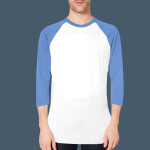 BB453 Poly-Cotton 3/4 Sleeve Raglan